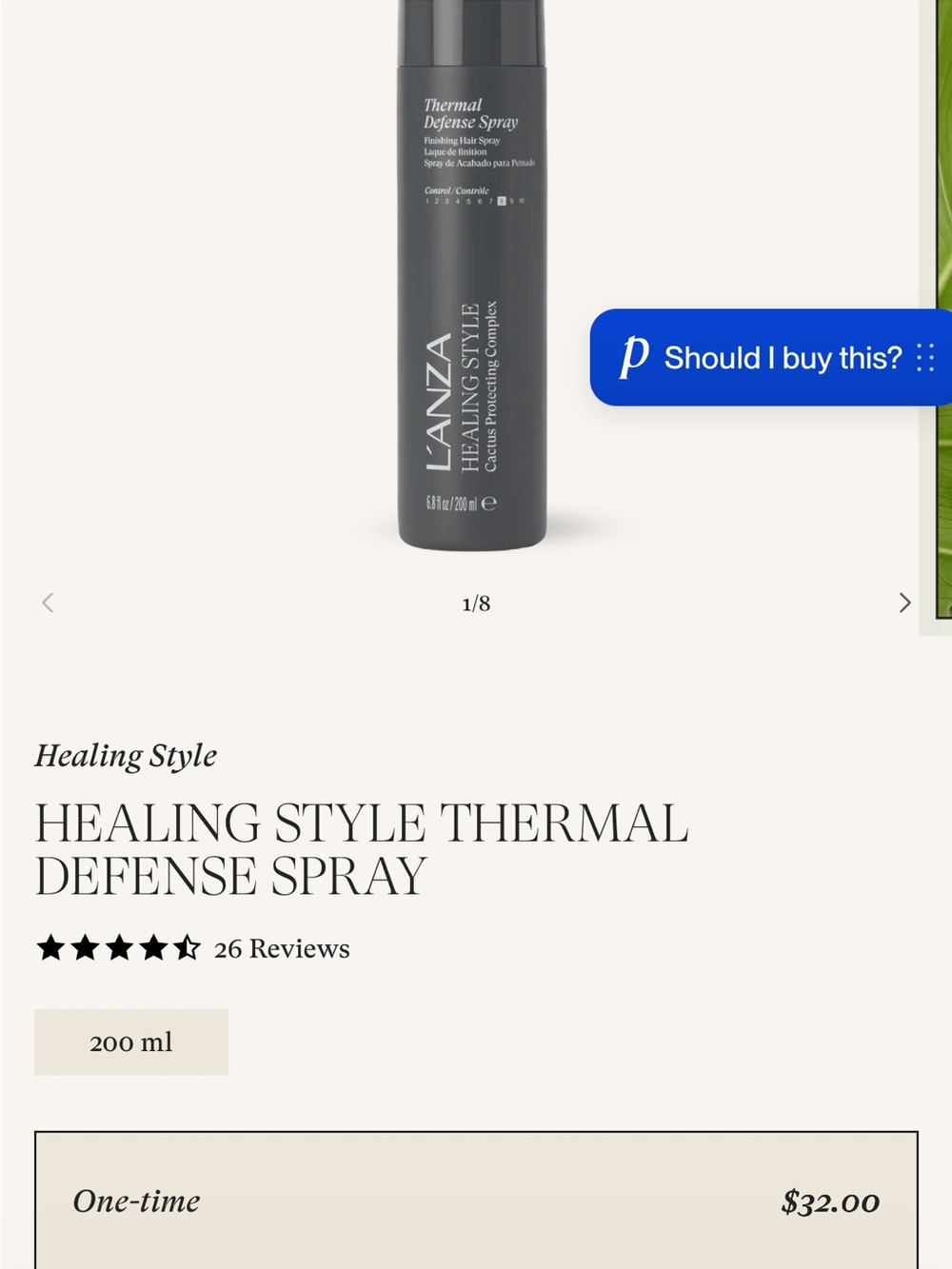 L'ANZA Healing Style Thermal Defense Spray - Black